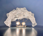 Murano Wall Lamp | 10 White Crostoli Glasses | Set of 2