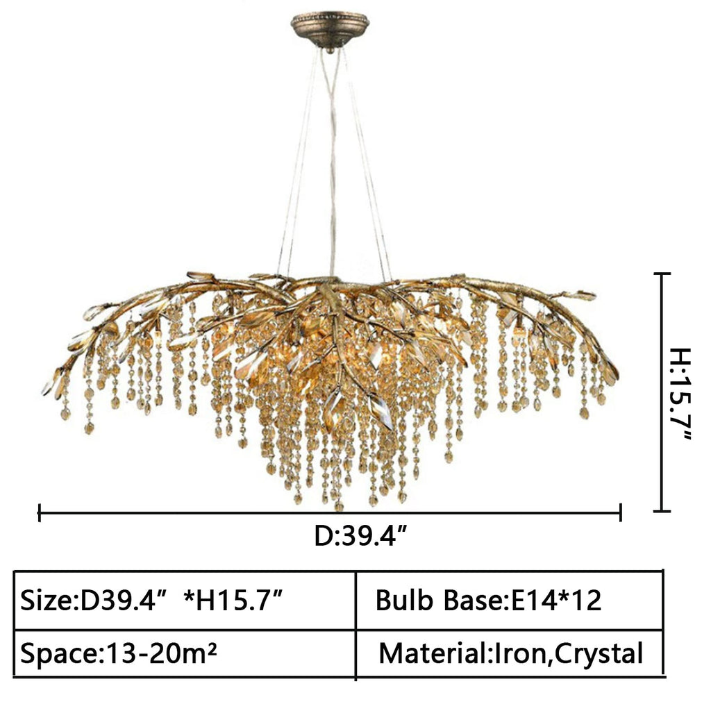 New Luxury Branch Crystal Pendant Chandelier Designer Creative Art Dining Room/Living Room Light Fixture by Bling Lig...