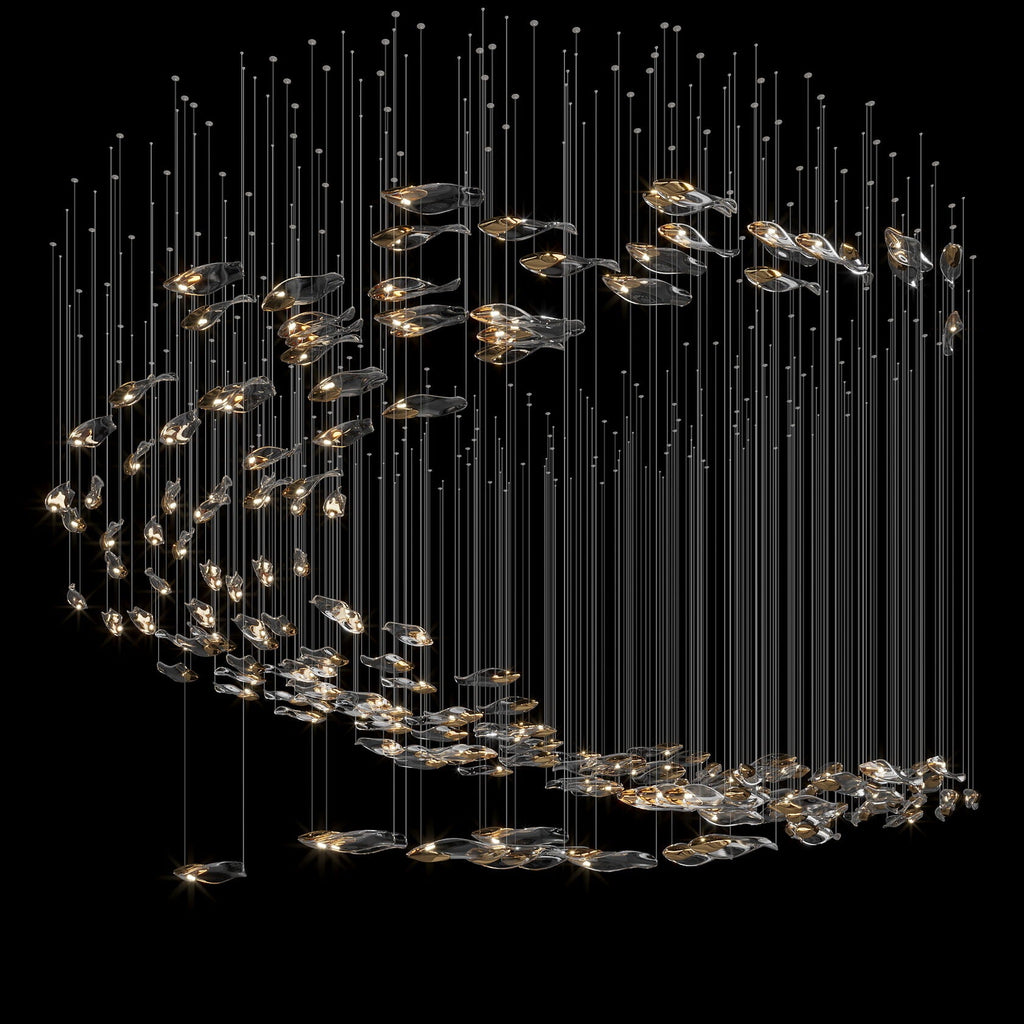 Smoke Glass Current Chandelier