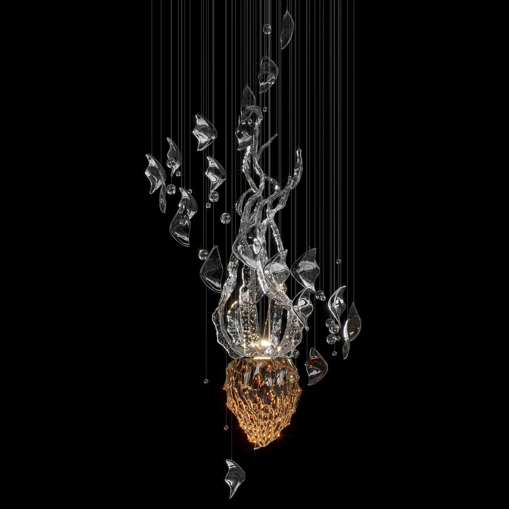 Green Sea Reed Chandelier