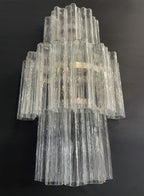 Murano Wall Lamp | 18 Clear Prism Glass | Set of 2