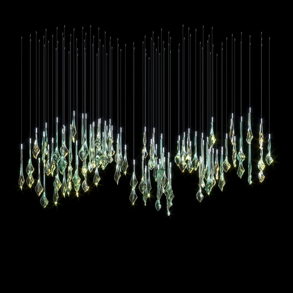 Crystal Drop Rain Chandelier