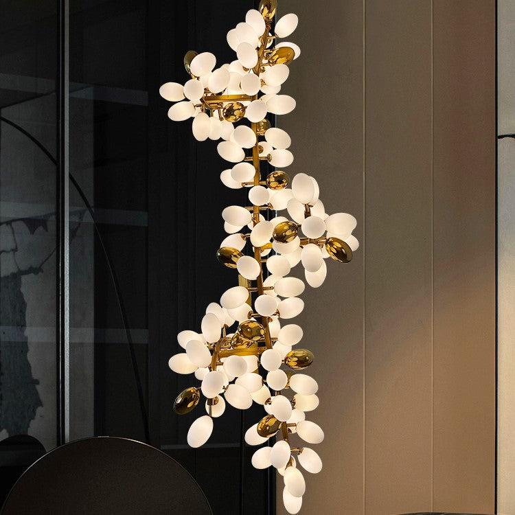 Large Branch Copper Chandelier with Grape Shape by Bling Lighting Studio