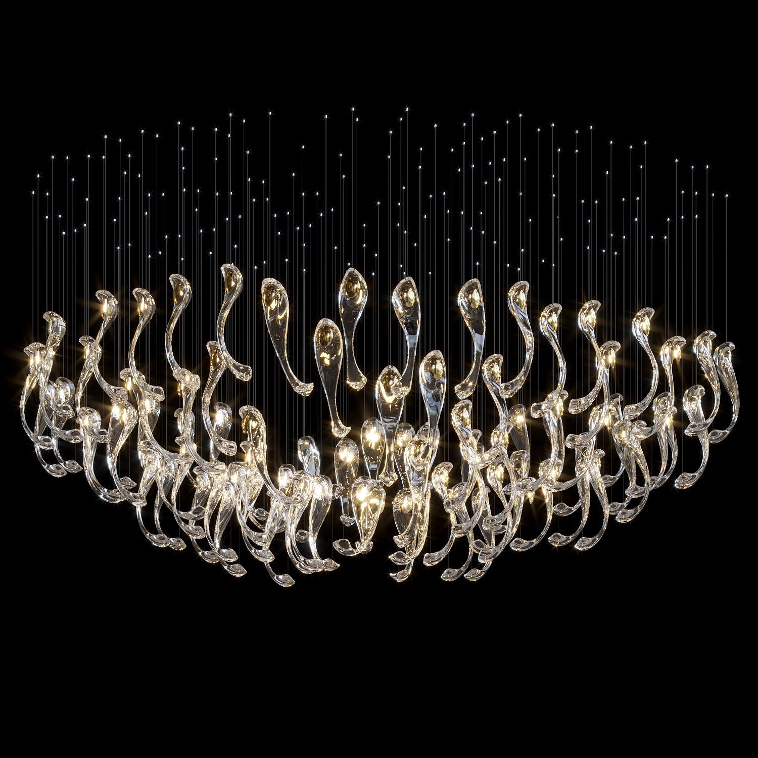 Clear Tendril Pond Chandelier