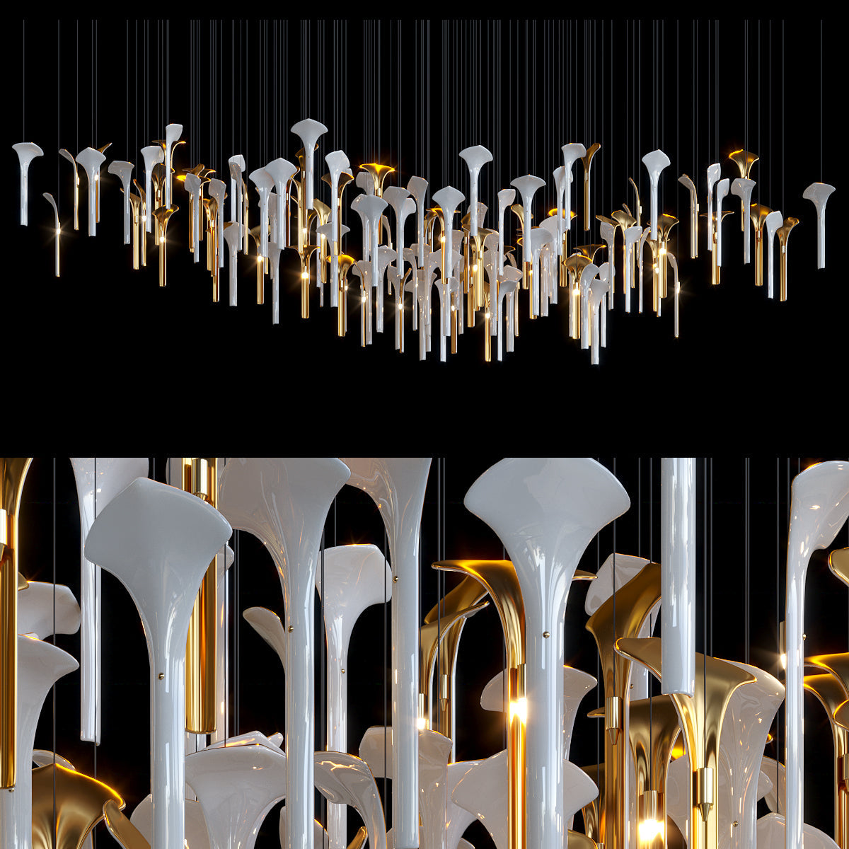 Crystal Calla Reed Chandelier