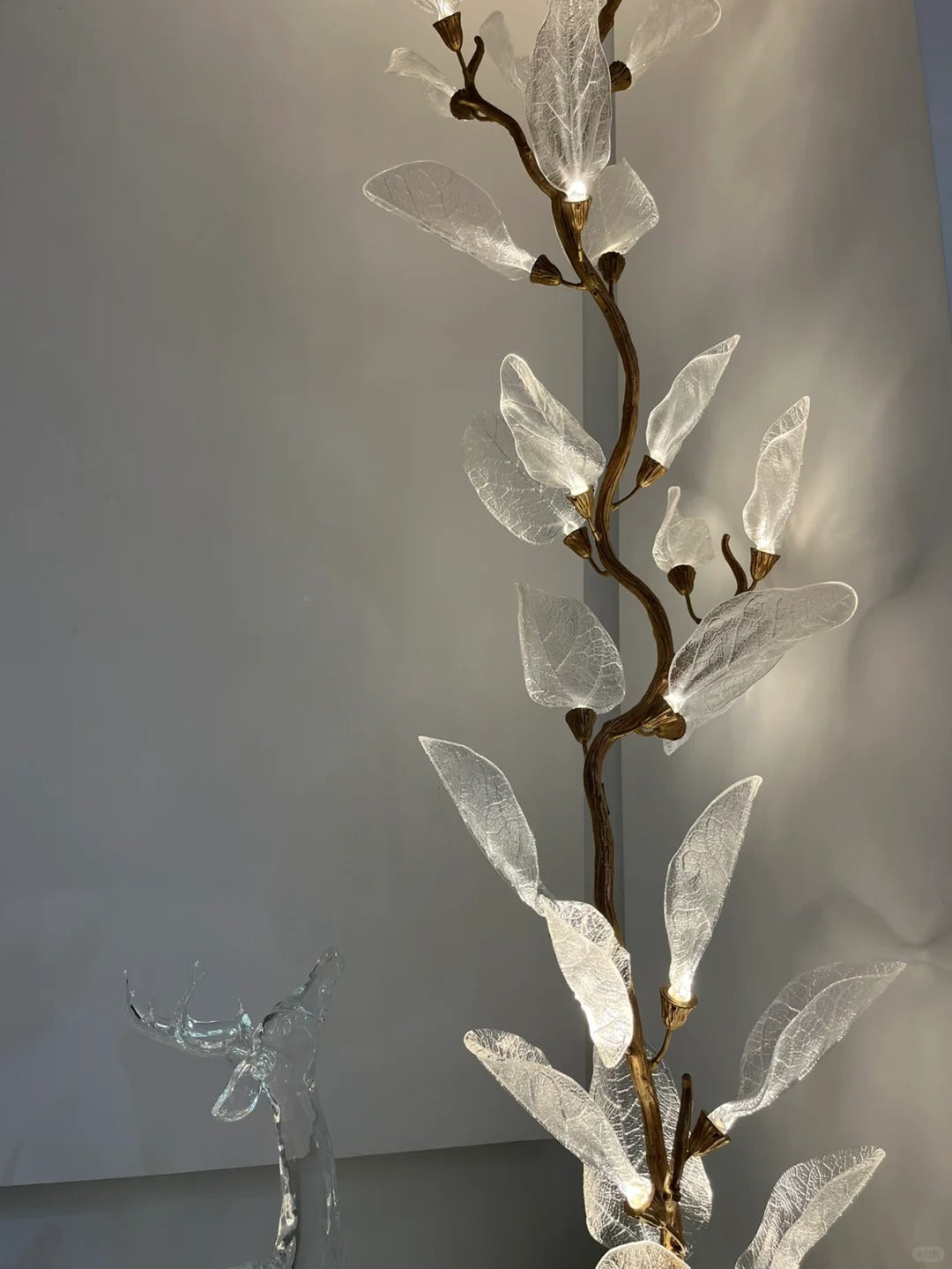 Creative Bionic Resin Leaves Chandelier for Living Room/Dining Room/Staircase by Bling Lighting Studio