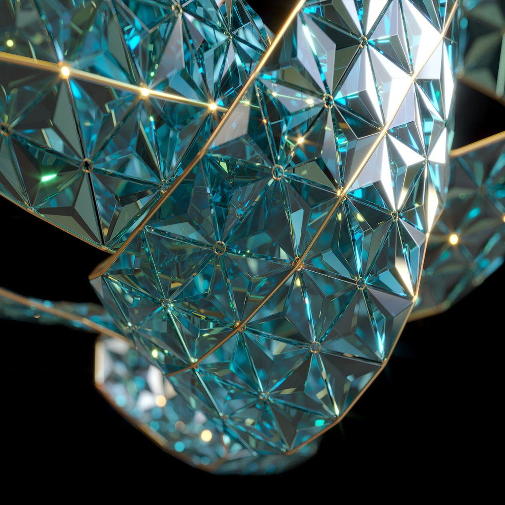 White Bell Cluster Chandelier