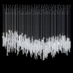 Linear Tube Cluster Chandelier