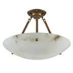Vintage Round Alabaster Flush Mount Ceiling Light product image