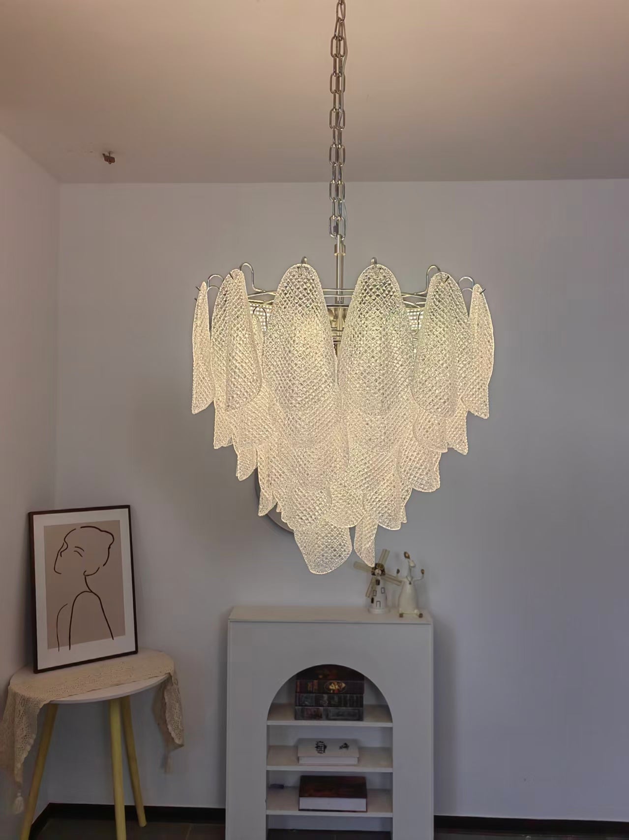 Glass Teardrop Chandelier Murano lighting by Bling Lighting Studio
