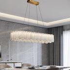 Halos Alabaster Round/Square Chandelier by Bling Lighting Studio