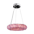 Tadeo Purple Rock Crystal Round Luxury Chandelier by Bling Lighting Studio