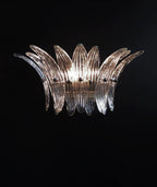Murano Wall Lamp | 9 Clear Palmette Glass | Set of 2