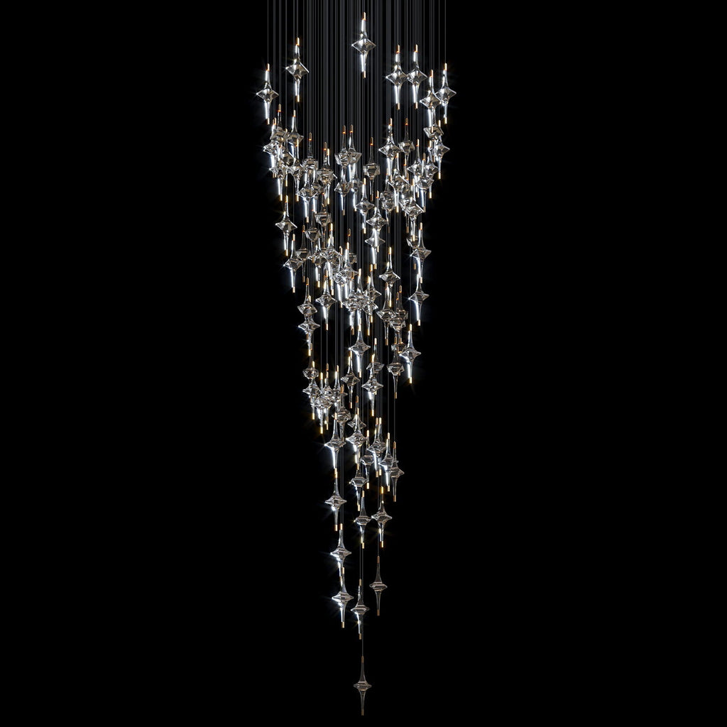 Crystal Diamond Rain Chandelier