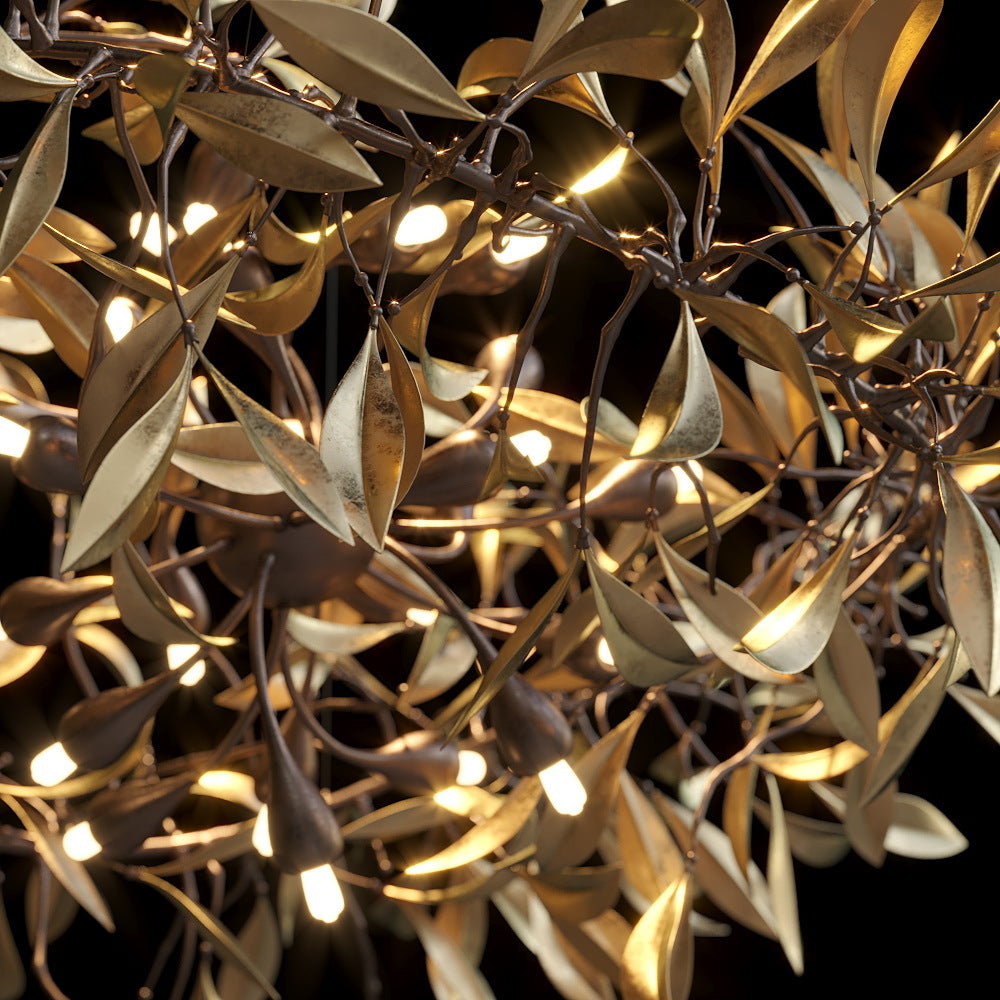 Gold Olive Vine Chandelier