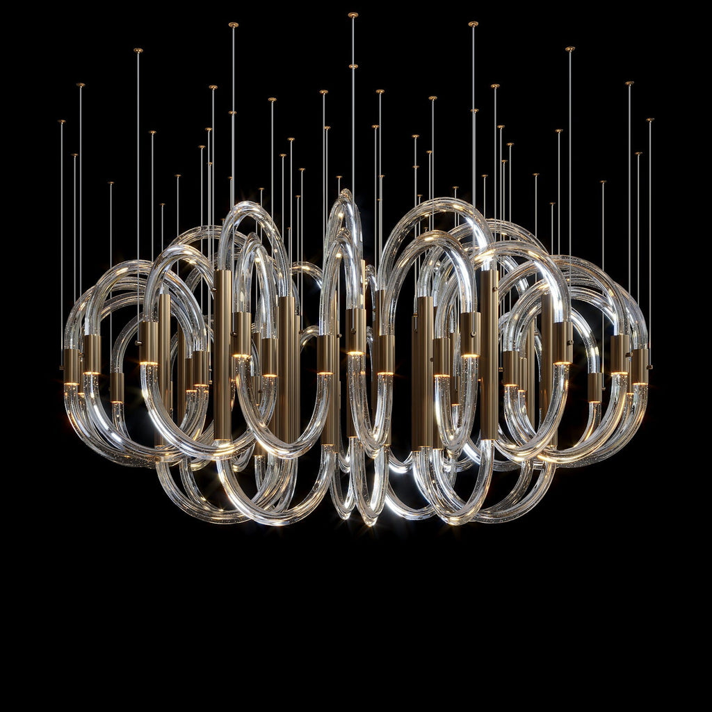 Crystal Ring Rain Chandelier