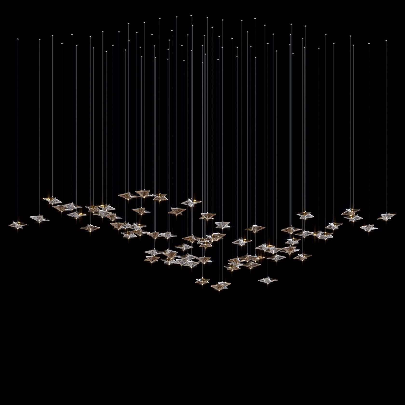 Crystal Arrow Rain Chandelier