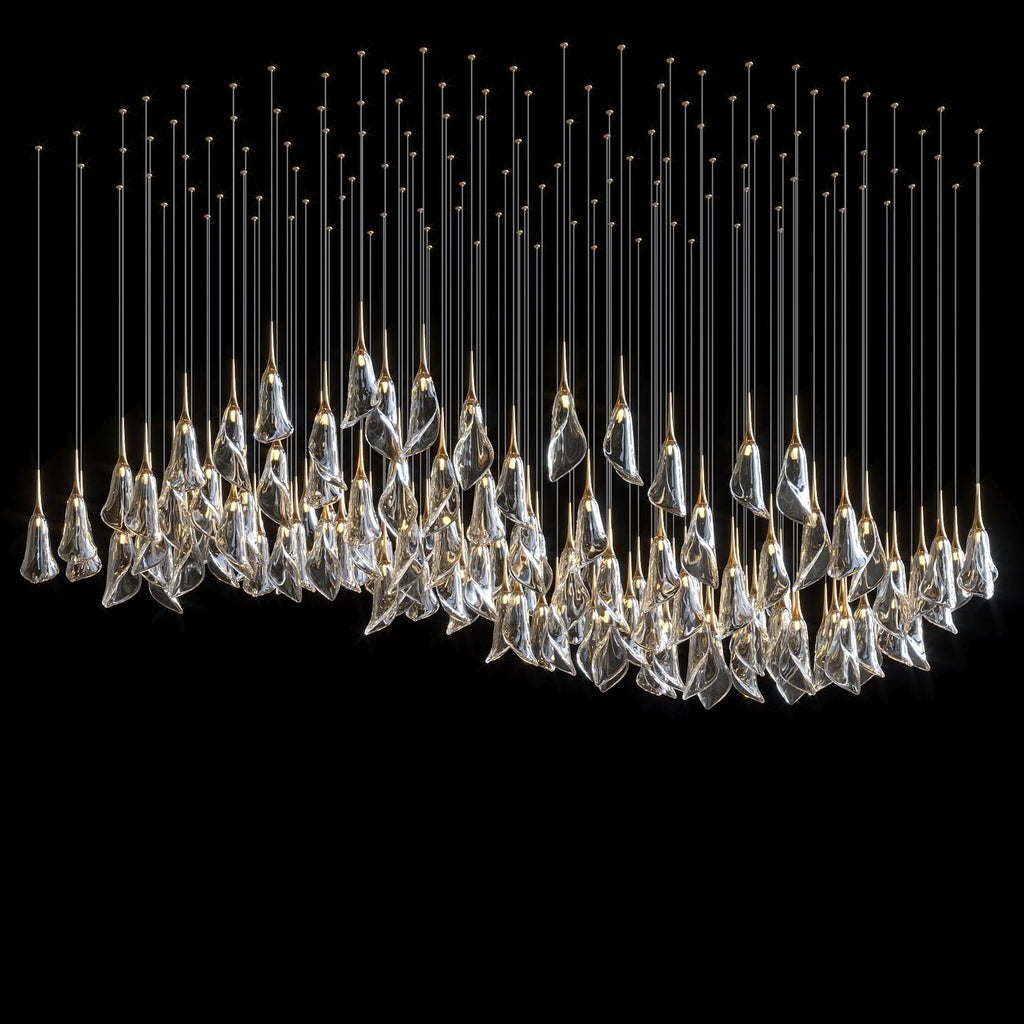 Crystal Petal Drop Chandelier