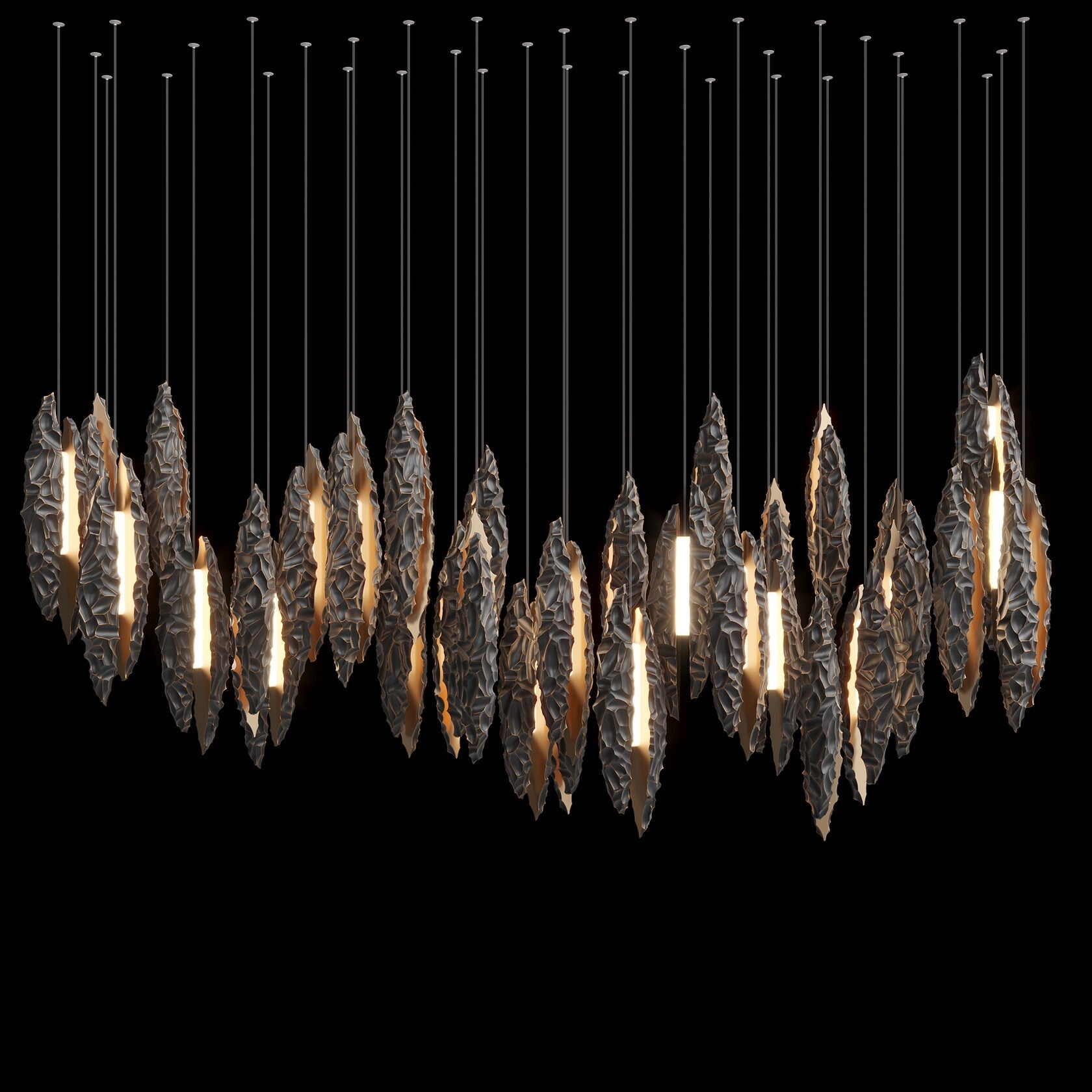 Silver Ice Shard Chandelier