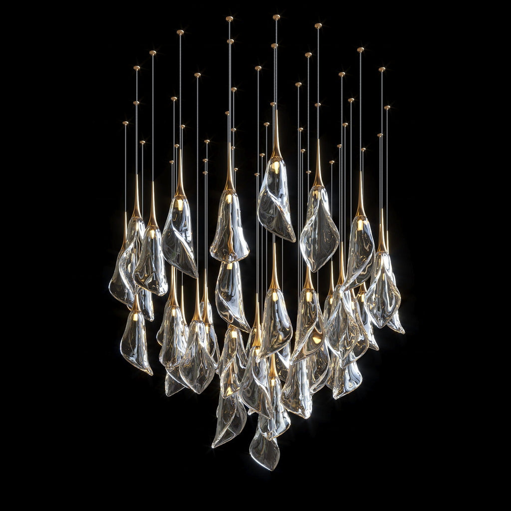 Crystal Petal Drop Chandelier