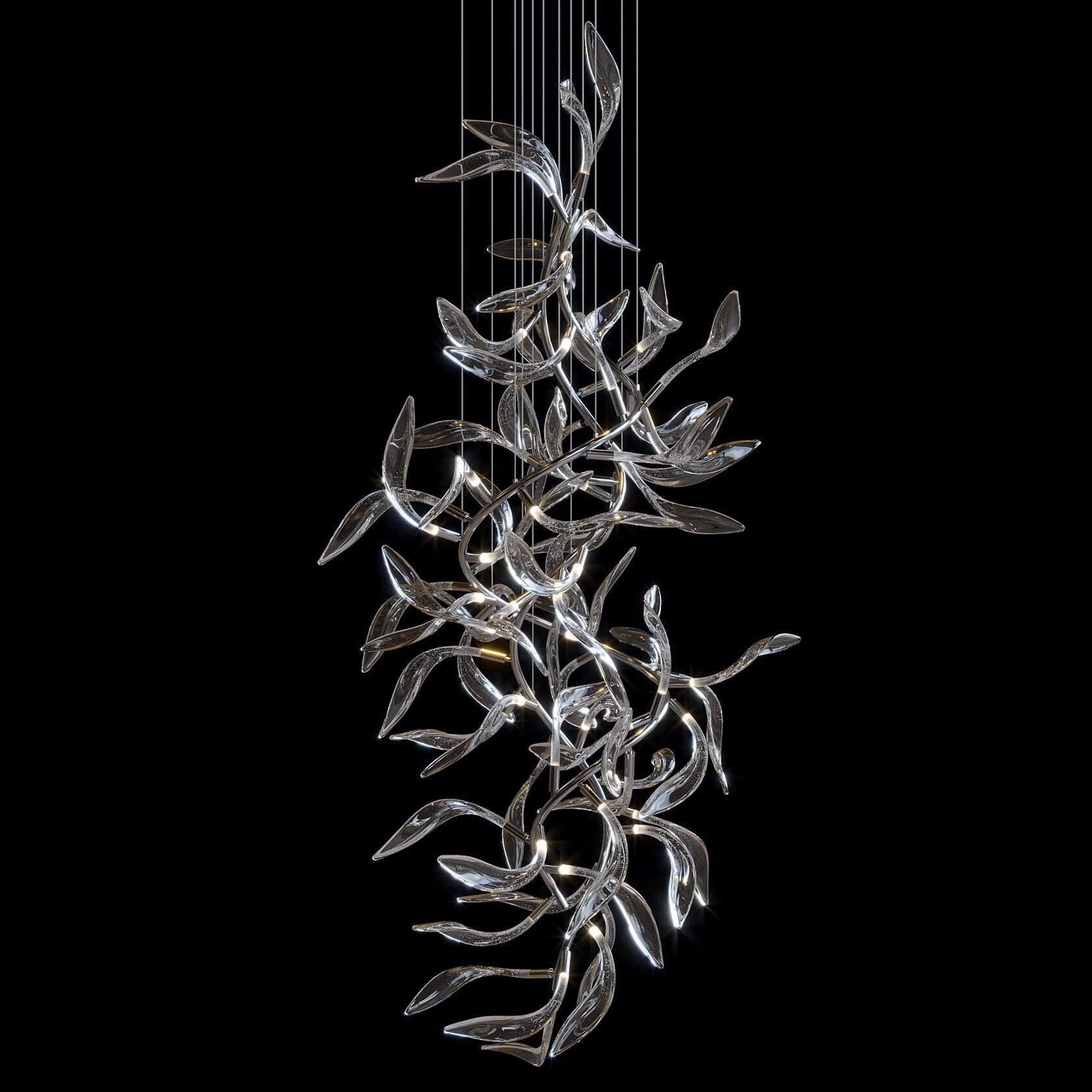 Amber Leaf Vine Chandelier