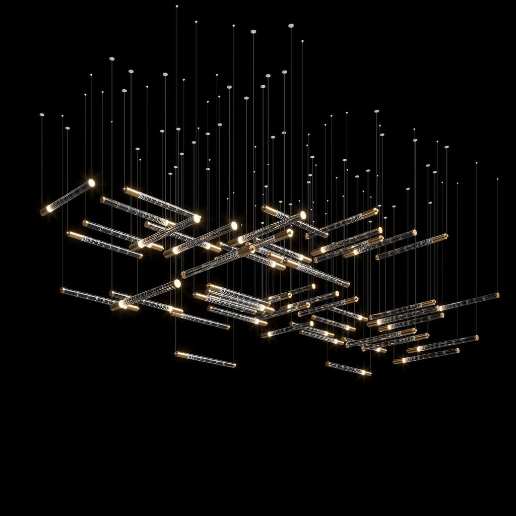 Linear Spark Scatter Chandelier