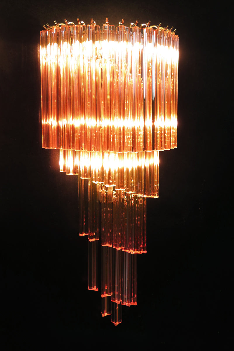 Murano Wall Lamp | 41 Pink Prism Glass | Set of 2