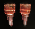 Murano Wall Lamp | 41 Pink Prism Glass | Set of 2