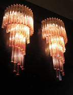 Murano Wall Lamp | 41 Pink Prism Glass | Set of 2