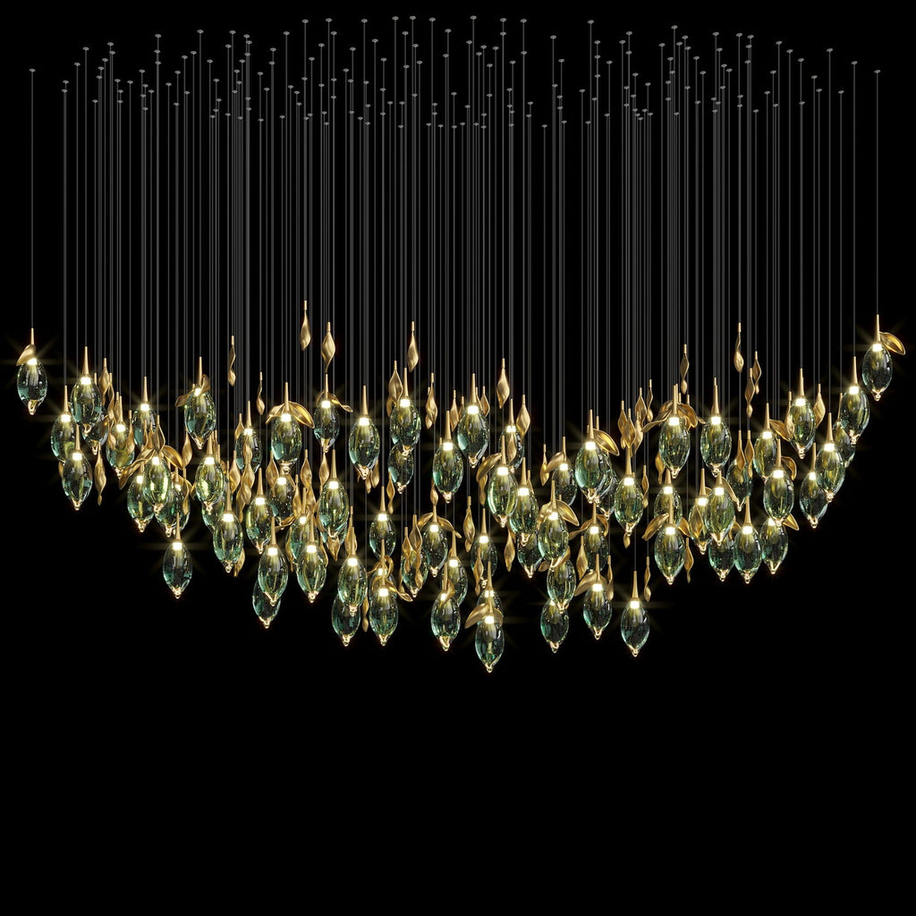 Aqua Seed Pod Chandelier