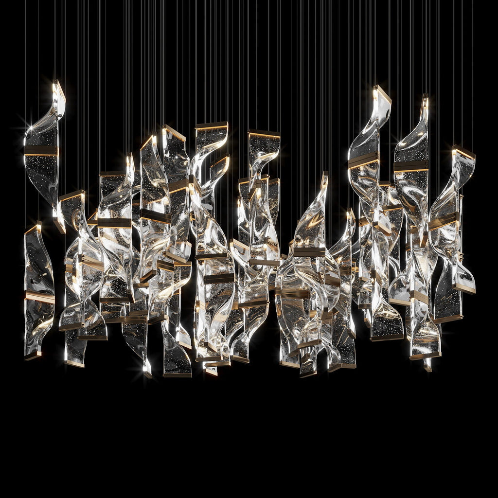 Crystal Twist Panel Chandelier