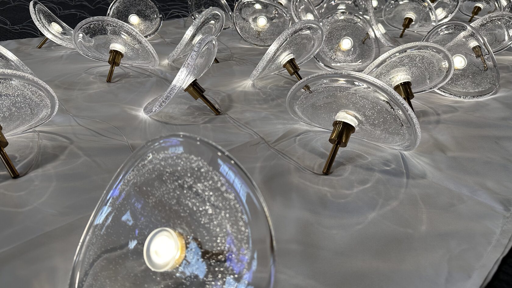 Bubble Glass Pebble Cascade Chandelier