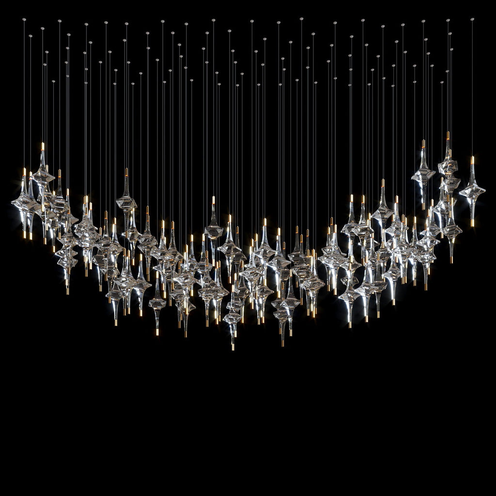 Crystal Diamond Rain Chandelier