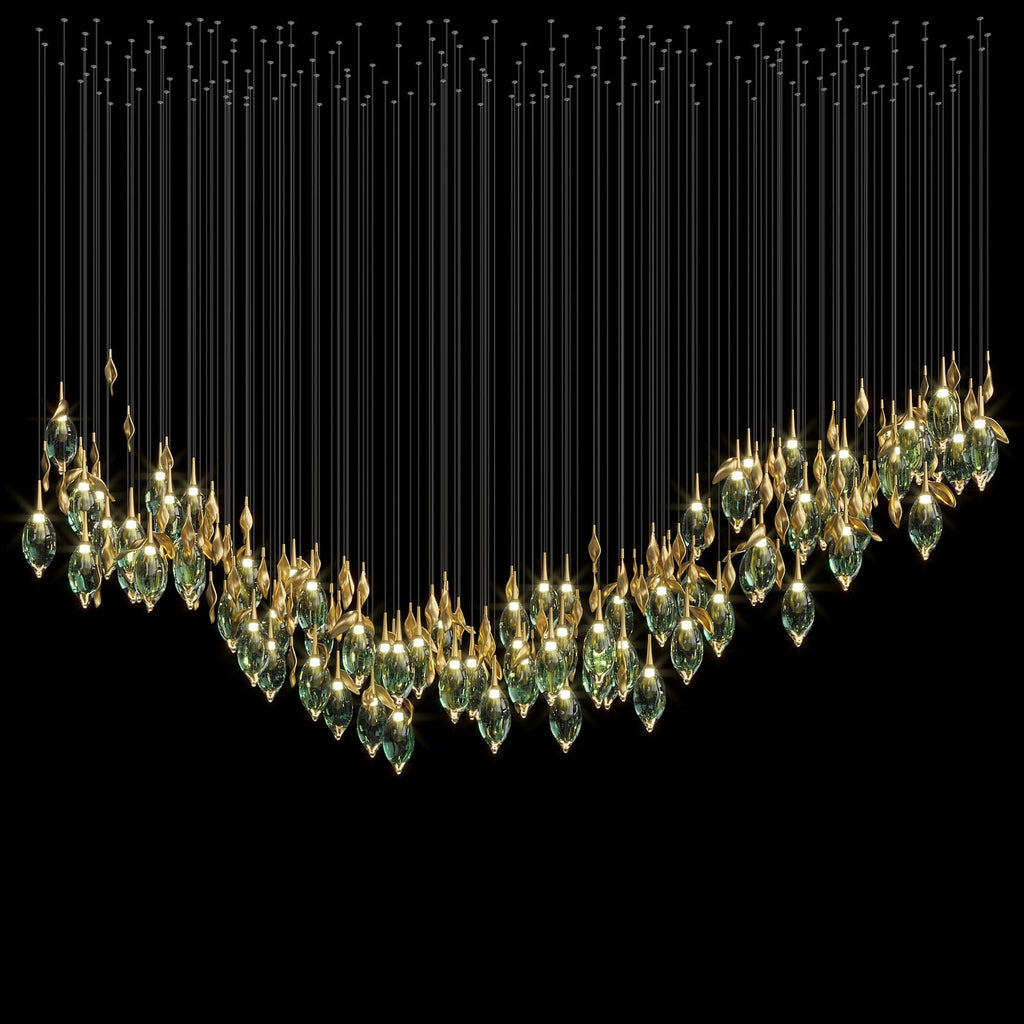Aqua Seed Pod Chandelier