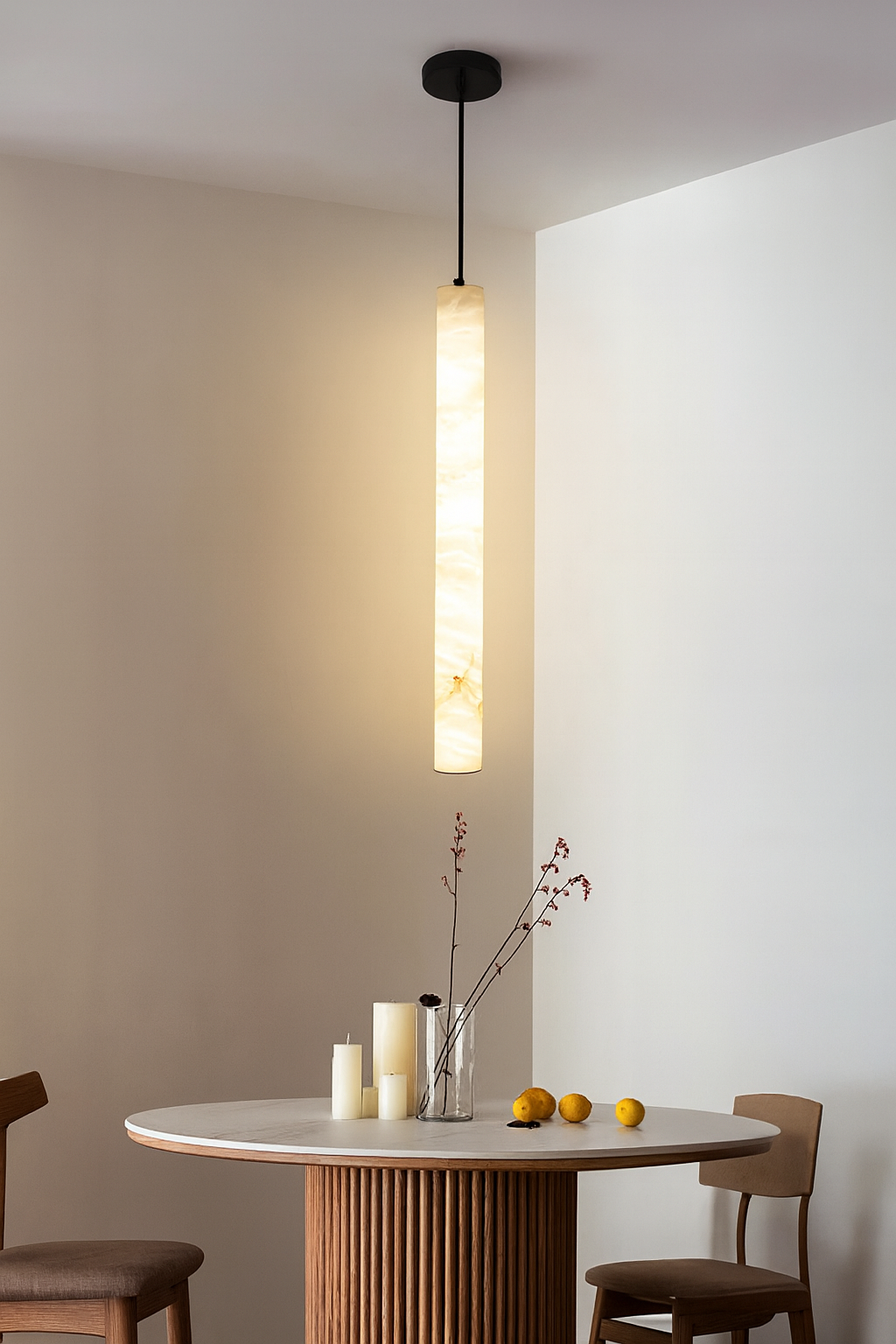 Moonshade Natural Alabaster LED Pendant additional product view
