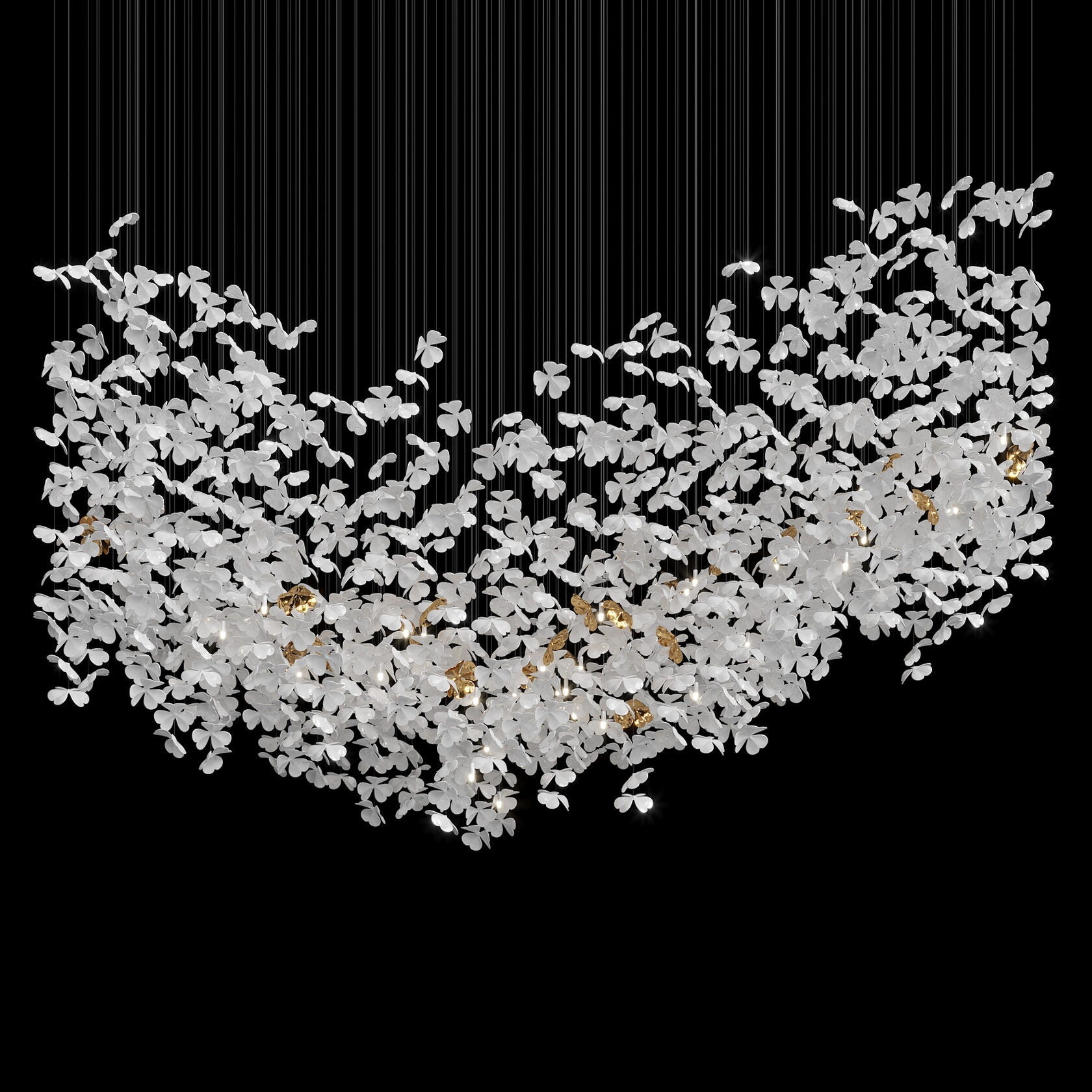 White Butterfly Cloud Chandelier
