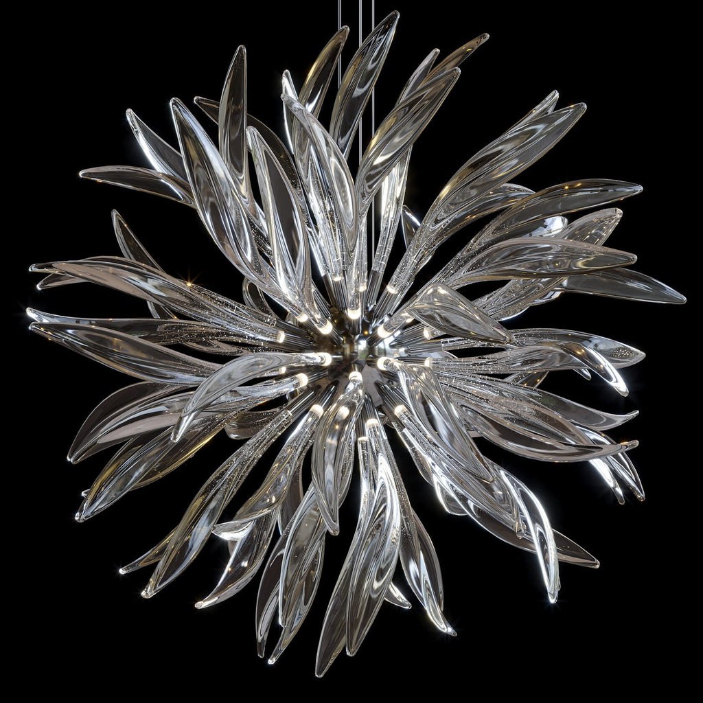 Smoke Palm Burst Chandelier