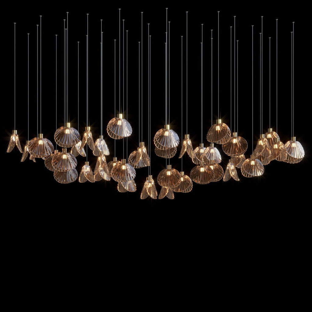 Crystal Shell Cluster Chandelier
