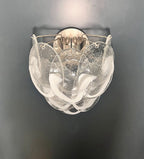 Murano Wall Lamp | 10 Clear Petal Glass | Set of 2