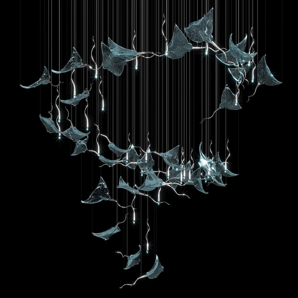 White Manta Branch Chandelier