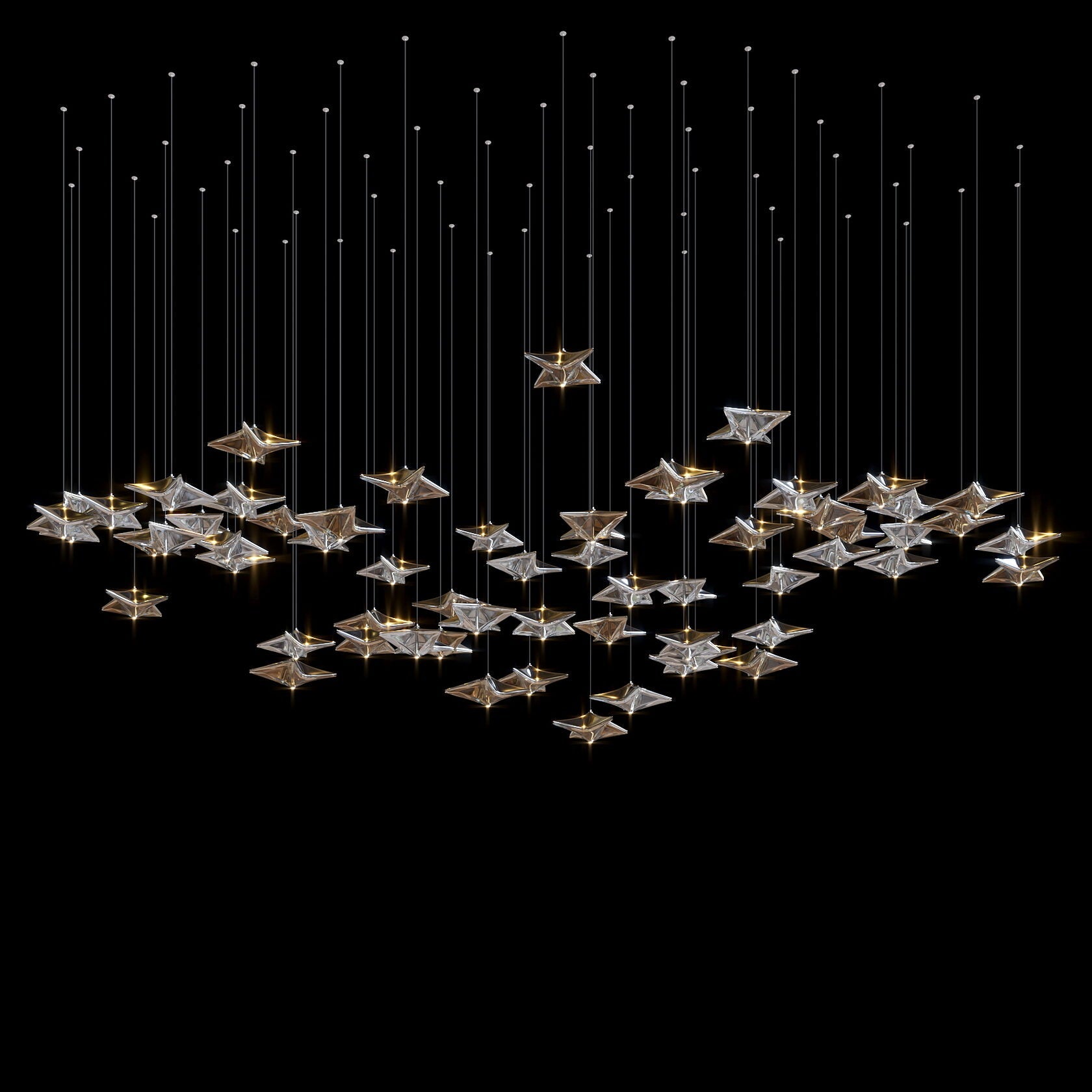 Crystal Arrow Rain Chandelier