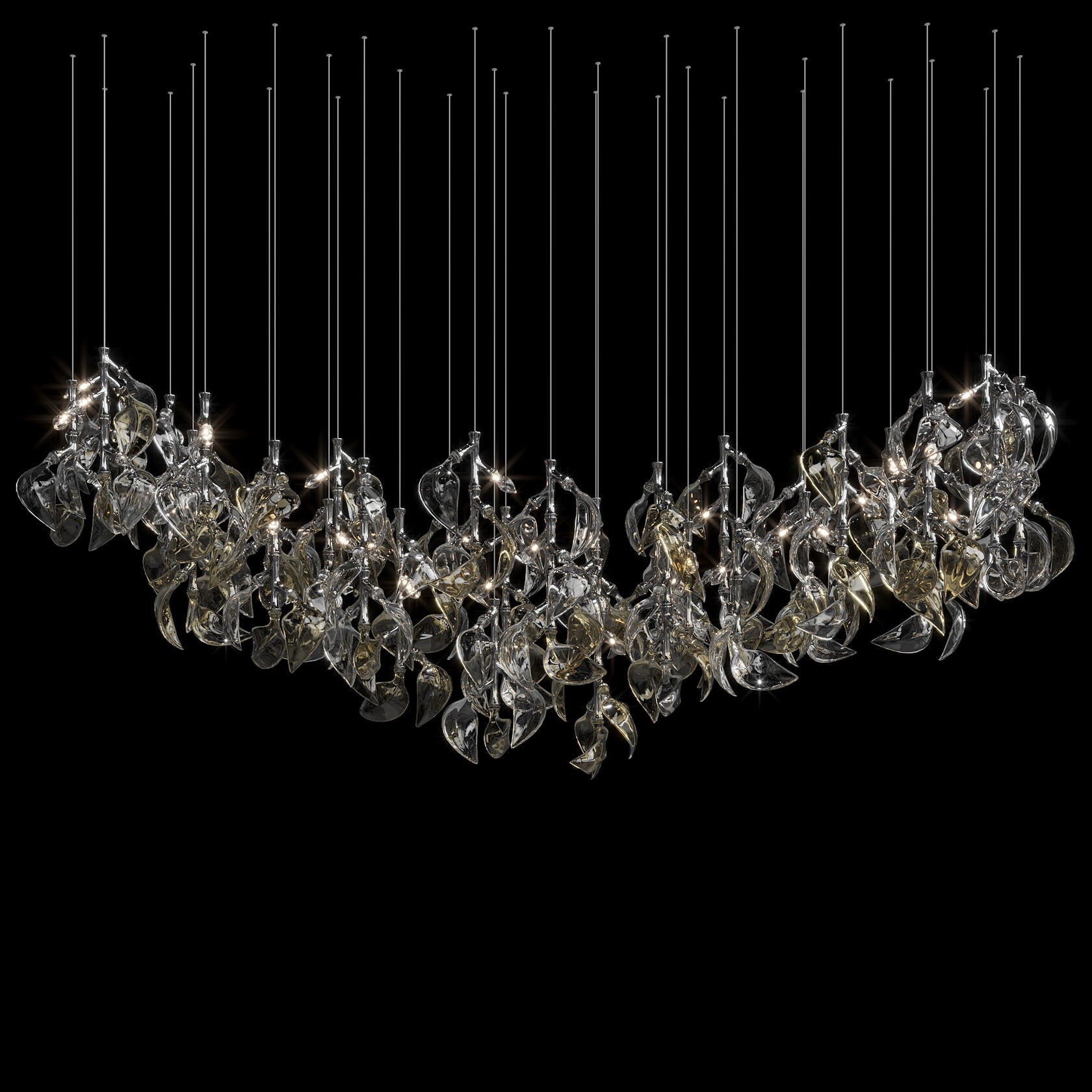 White Calla Cascade Chandelier