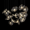 Smoke Glass Lily Cluster Chandelier