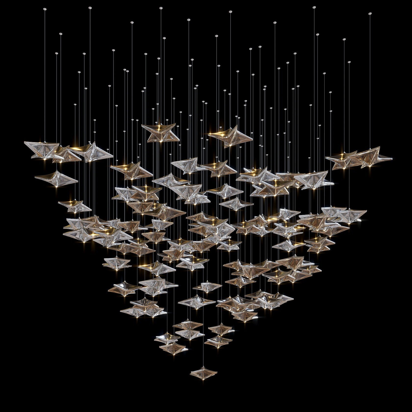 Crystal Arrow Rain Chandelier