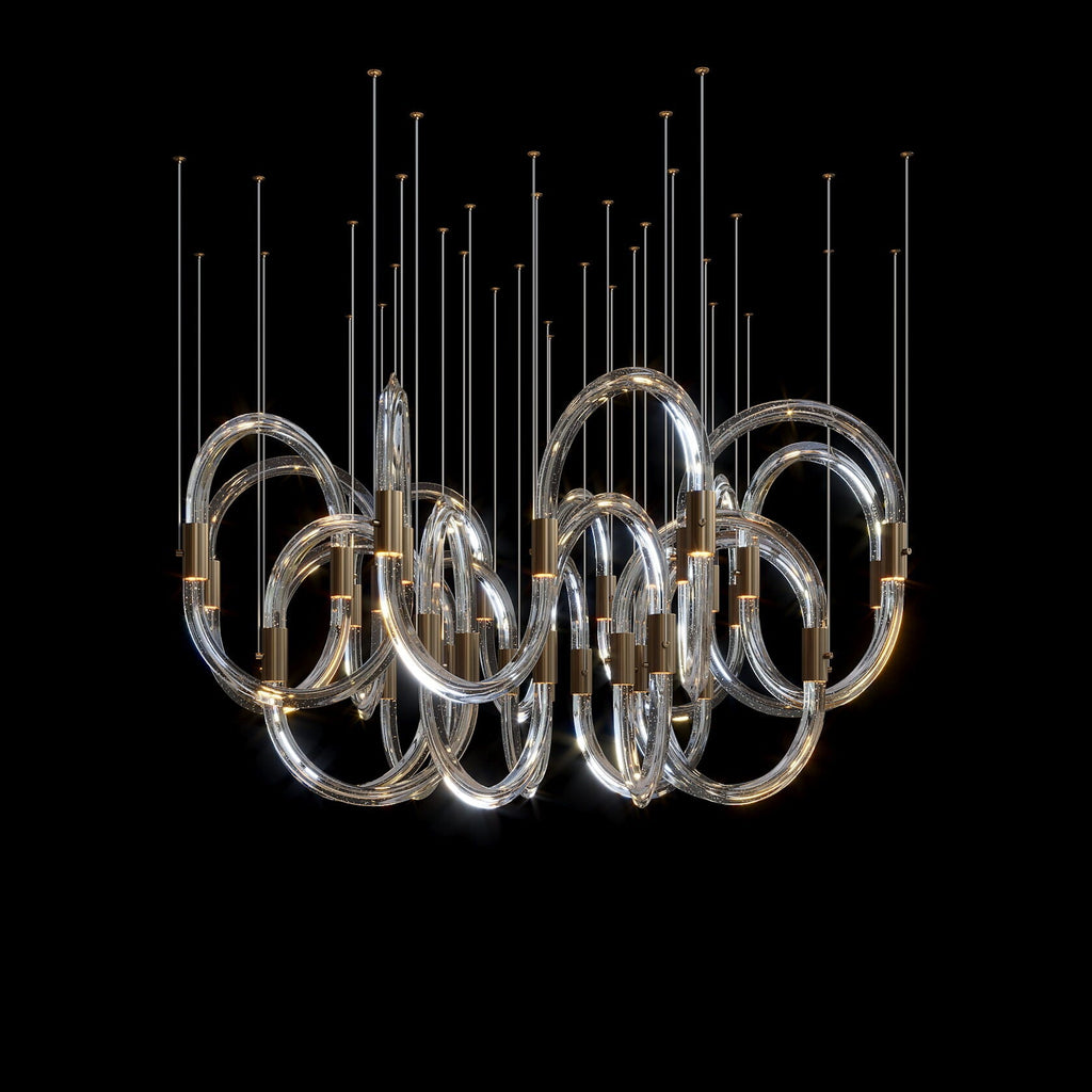 Crystal Ring Rain Chandelier