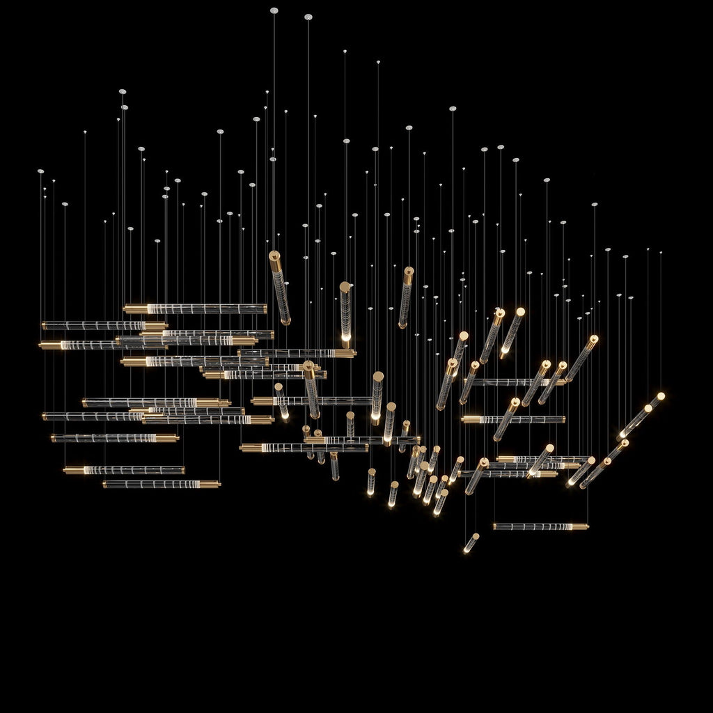 Linear Spark Scatter Chandelier