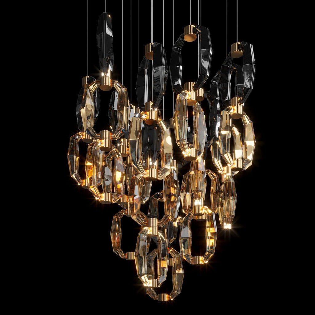 Violet Crystal Link Chandelier