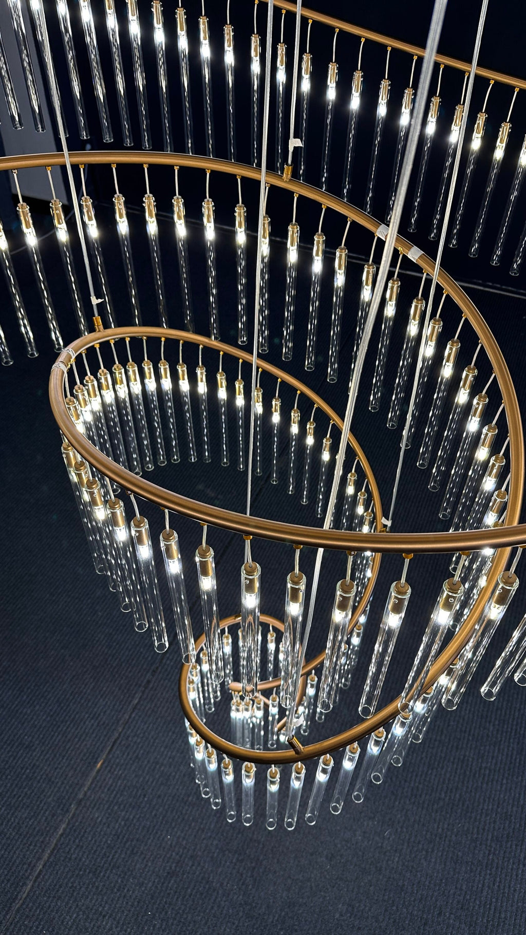 Spiral Crystal Ribbon Chandelier