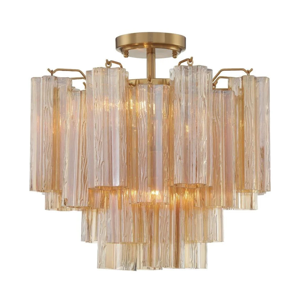 Addis Murano Glass Semi-Flush Ceiling Mount 17''W