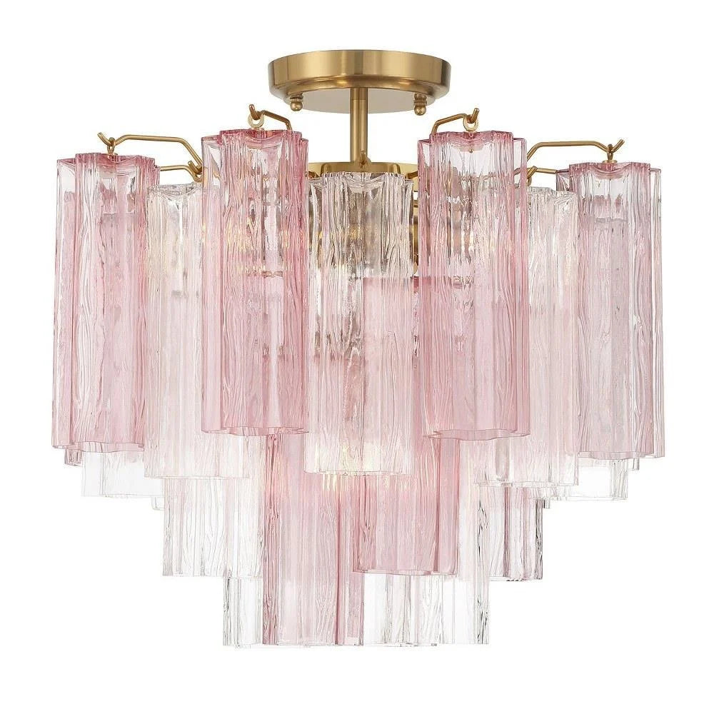 Addis Murano Glass Semi-Flush Ceiling Mount 17''W